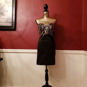 Jump Apparel Sequin & Beaded Cocktail Dress